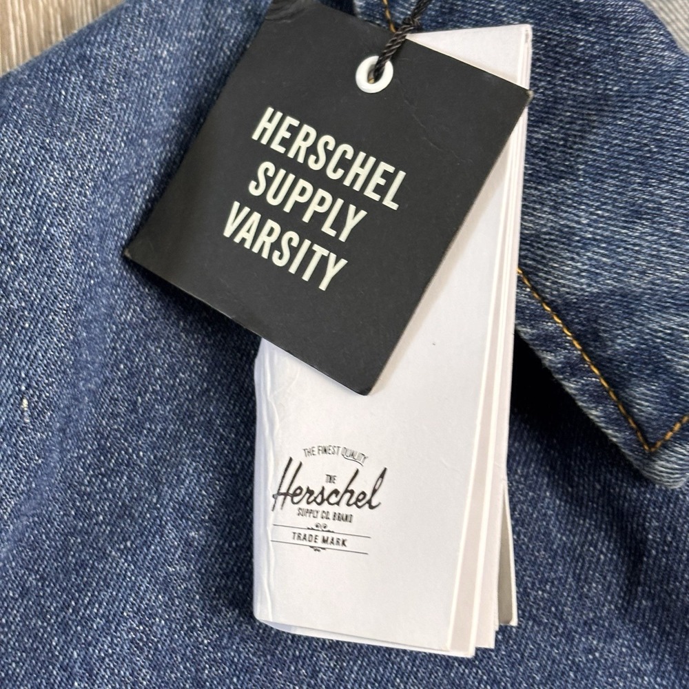 Herschel Supply Co Men's XL Denim Shop Jean Jacket Varsity Button 50068-00607 - Picture 4 of 16